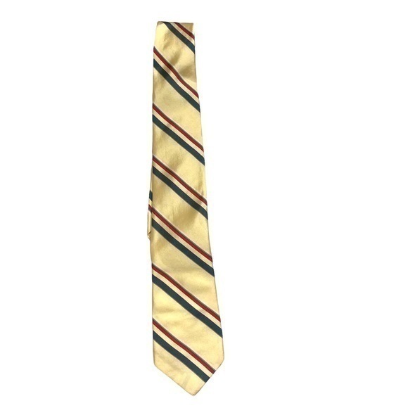Christian Dior yellow striped silk tie